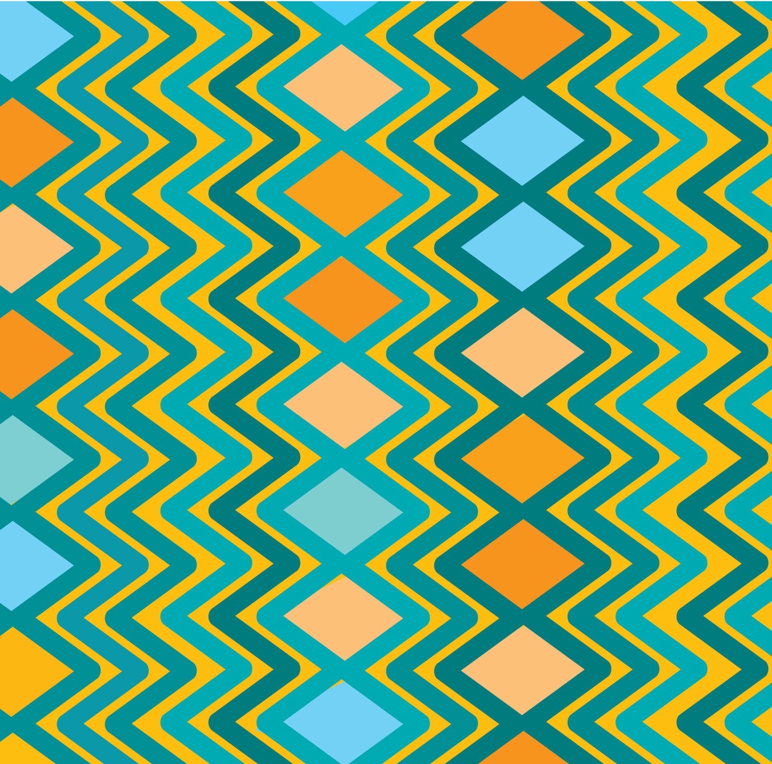 Rhombus zig zag pattern