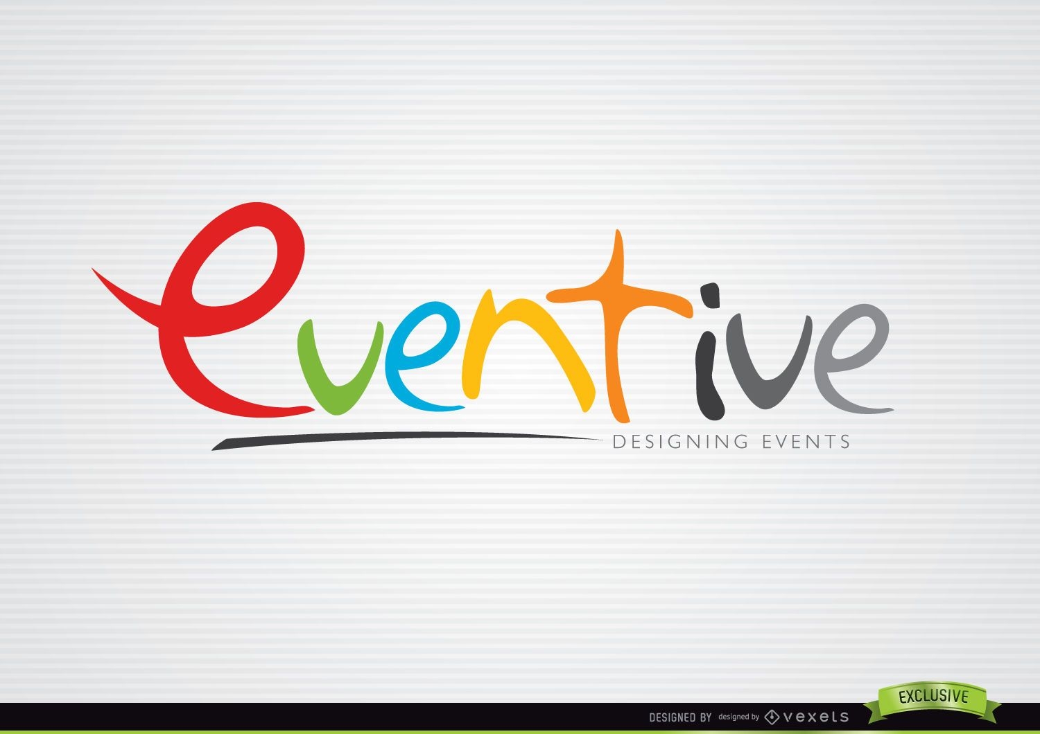 Eventive bunte Design-Logo-Vorlage