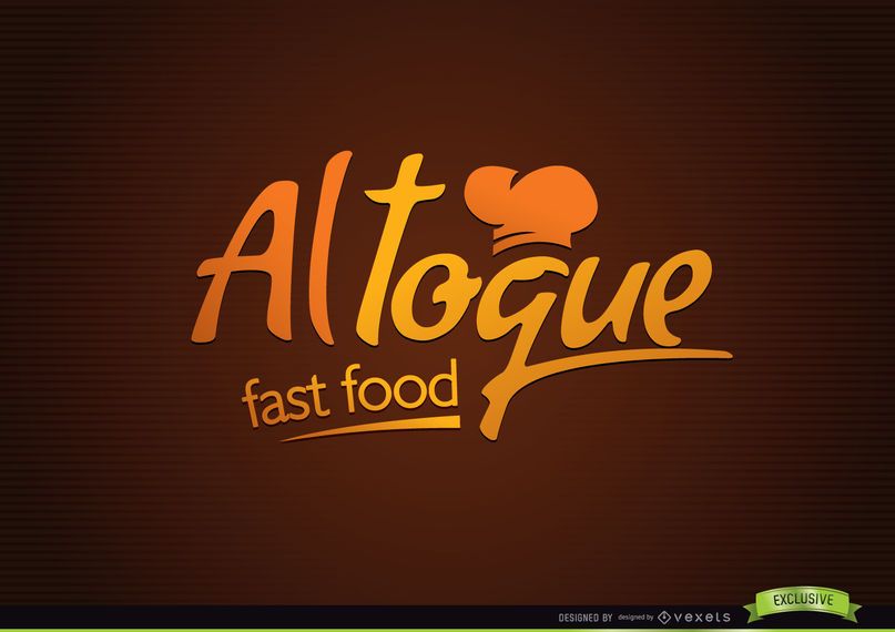 Logotipo criativo tipográfico de fast-food Logotipo criativo tipográfico de fast-food