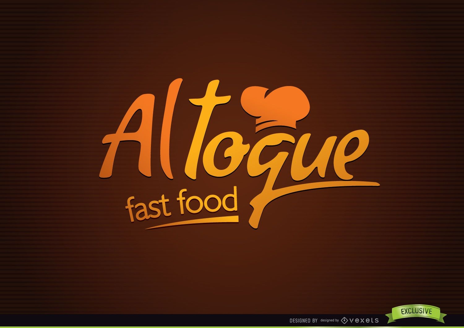 Logotipo criativo tipográfico de fast food