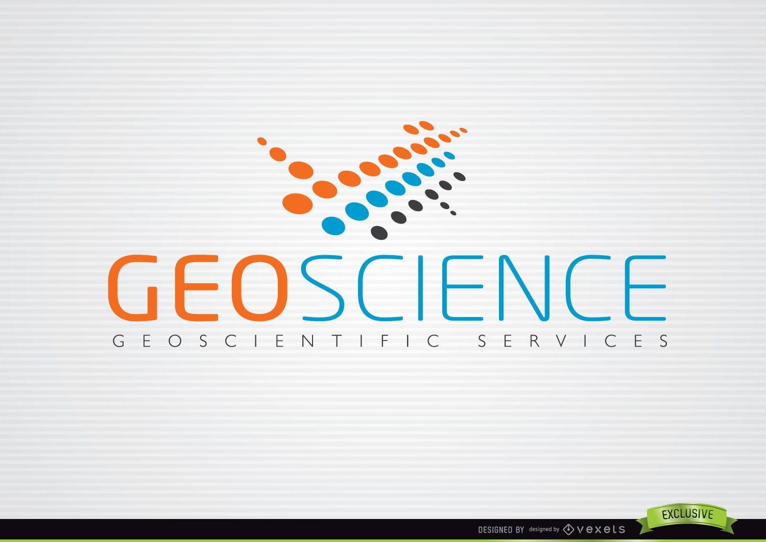 Abstraktes GeoScience Orange Blue Logo