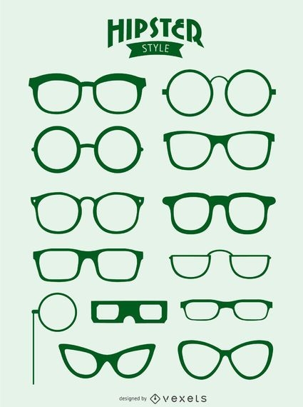 13 Gafas De Hipster - Descargar Vector