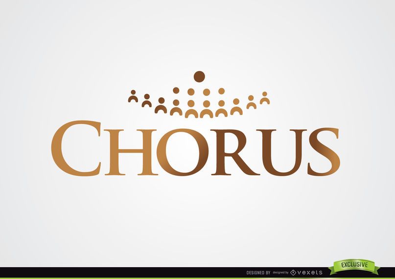 Logotipo de coro con siluetas. Logotipo de coro con siluetas.