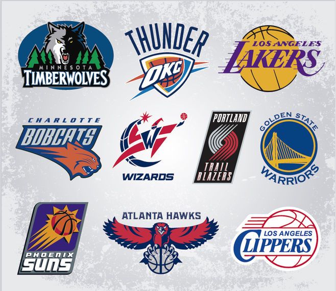 Logotipos de vetor de equipe da NBA Logotipos de vetor de equipe da NBA