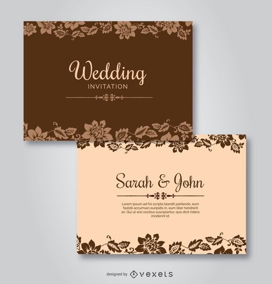 Wedding Floral Template Invitations Wedding Floral Template Invitations