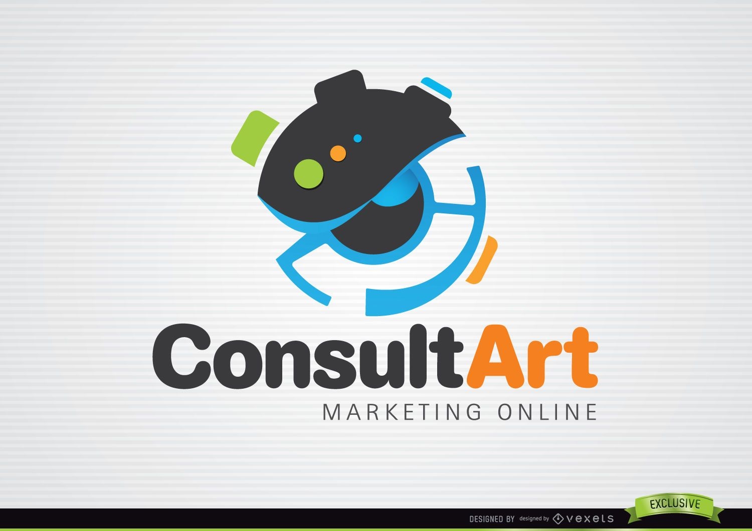 Consultar logotipo de marketing de arte