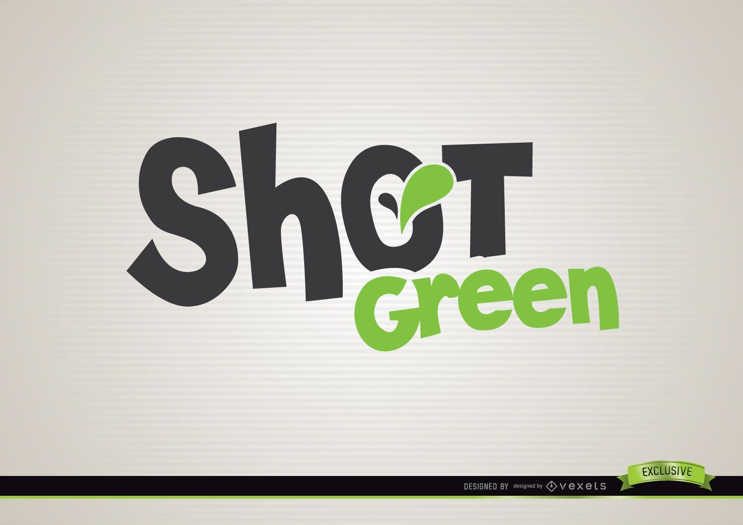 Logotipo de bebida verde de tiro