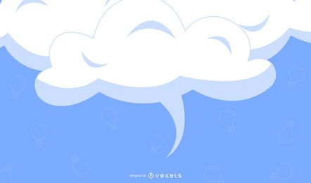 Nuvens Brancas Fundo Azul