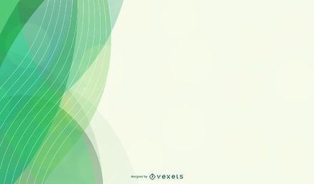 Diseño de página de ondas verdes