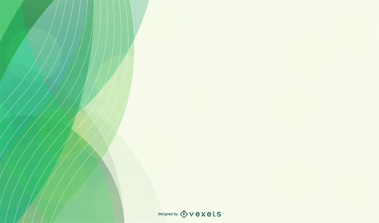 Diseño de página de ondas verdes