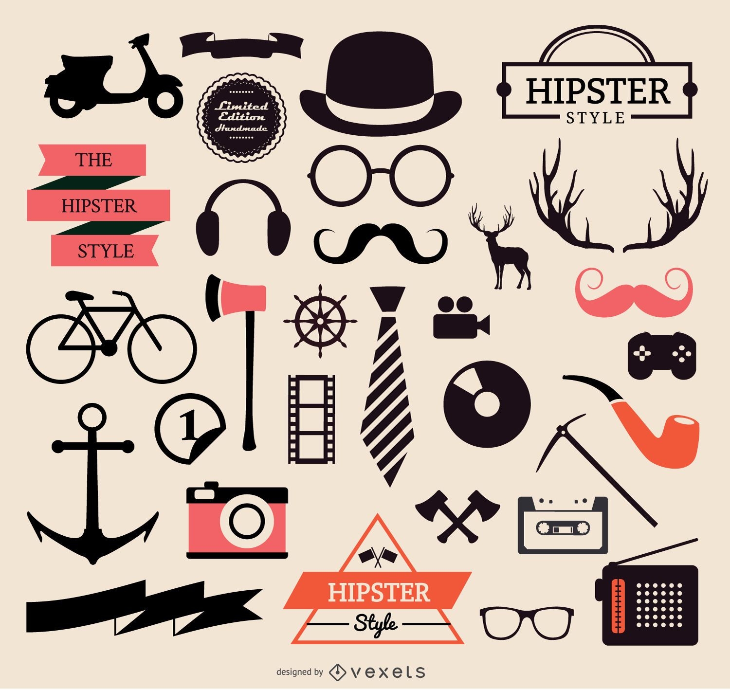 Hipster Elements Sammlung