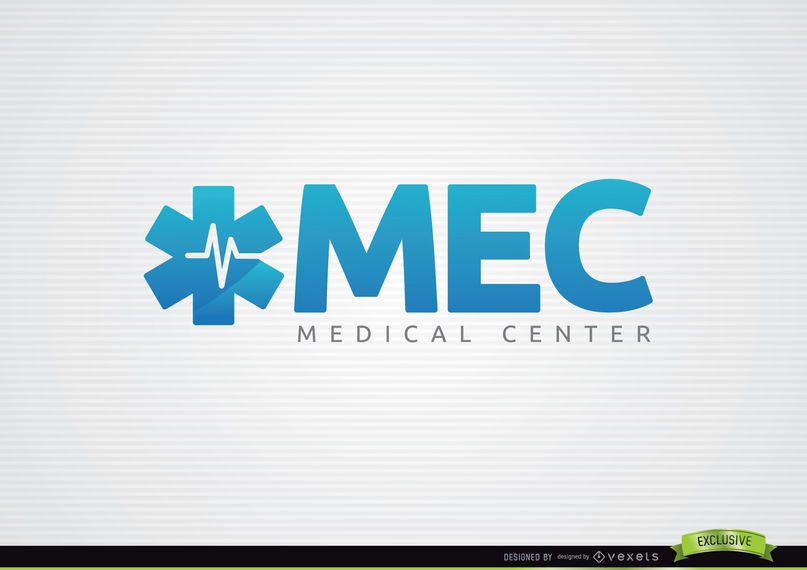 Asterisk Heartbeat Line Medical Logo Asterisk Heartbeat Line Medical Logo