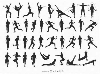 40 Fitness-Silhouetten 40 Fitness-Silhouetten