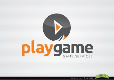 Jogar Círculo Botão Jogo Logo Jogar Círculo Botão Jogo Logo