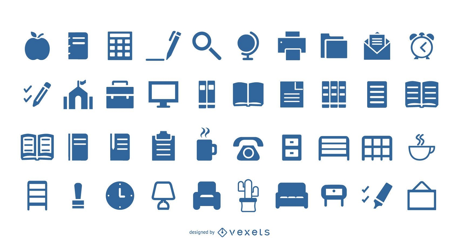 40 Liner Office Library Icons