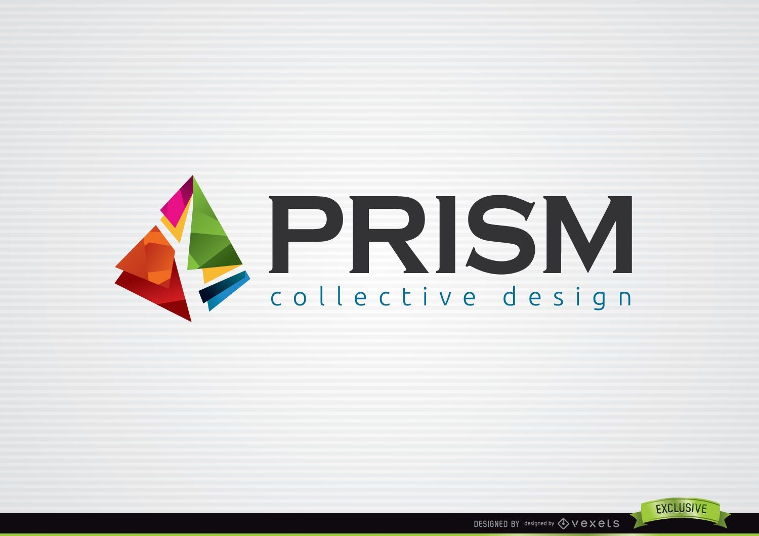 Design de logotipo de prisma colorido quebrado