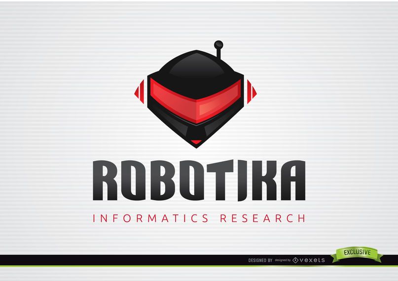Robot Helmet Informative Logo Template Robot Helmet Informative Logo Template