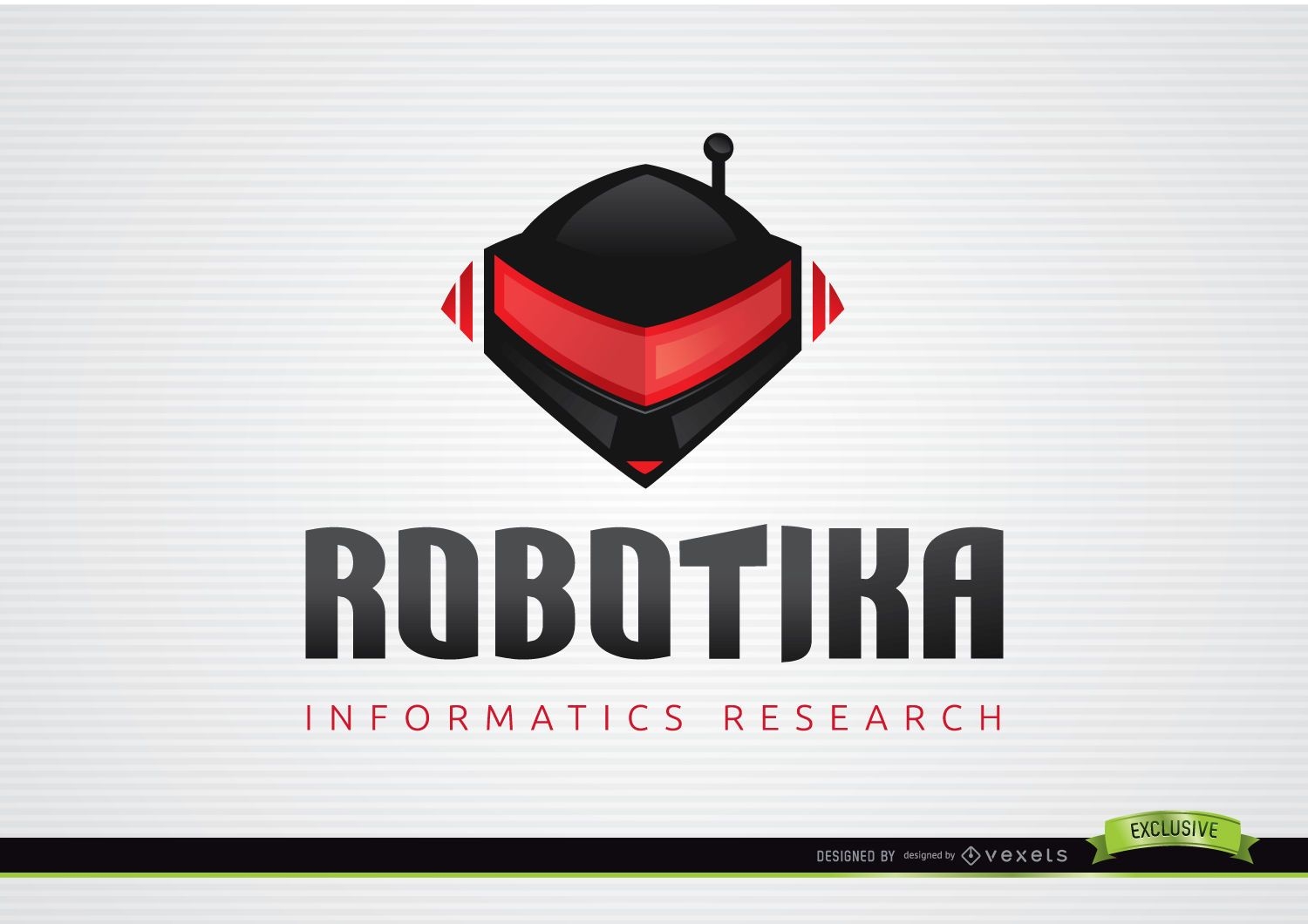 Robot Helmet Informative Logo Template