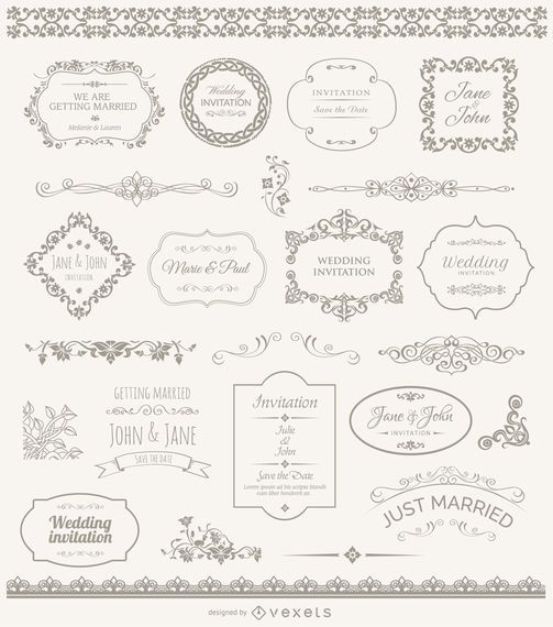 Marcos de boda, insignias y adornos Marcos de boda, insignias y adornos
