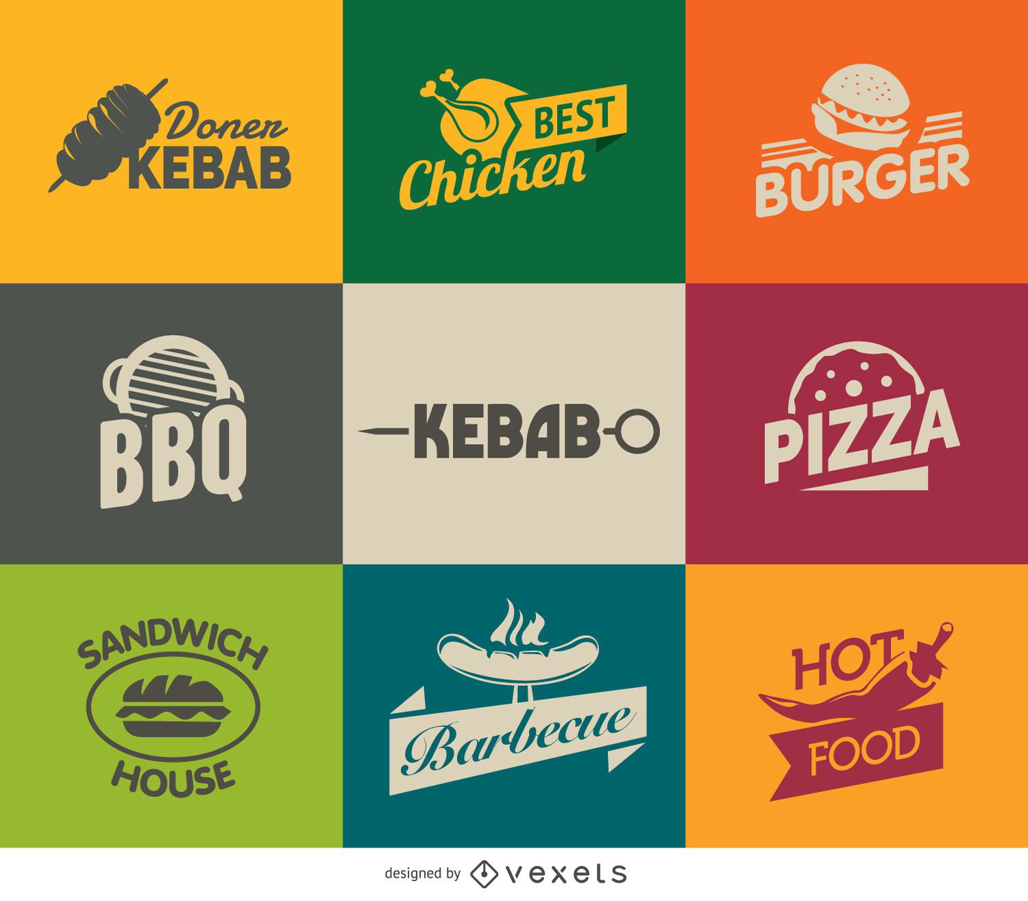 Logos de comida rpida Descargar vector