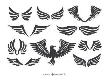 Conjunto de aves e asas de Fênix Conjunto de aves e asas de Fênix