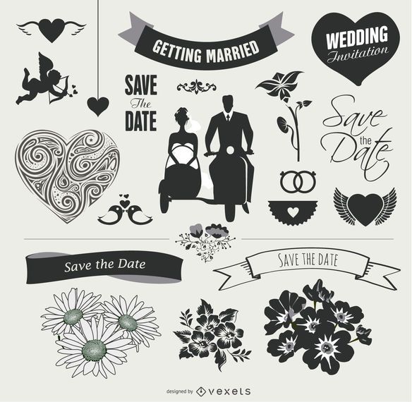 Wedding Element Graphic Set Wedding Element Graphic Set