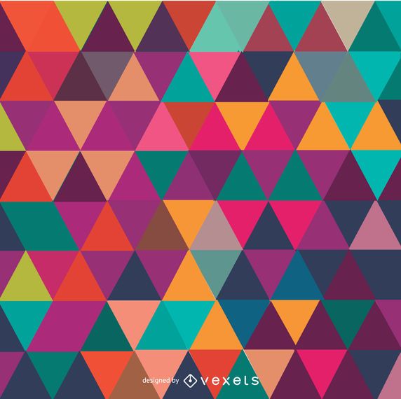 Triangle Mosaic Colorful Background - Vector Download