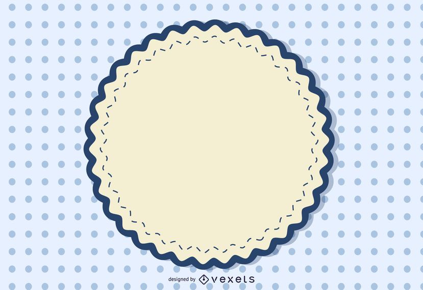 Signo redondo vintage fondo punteado Signo redondo vintage fondo punteado
