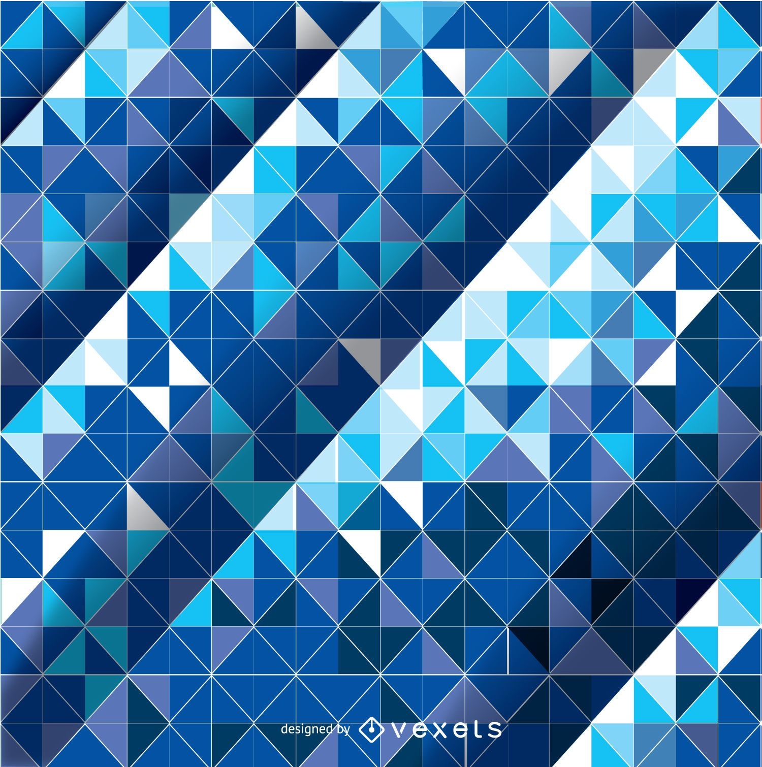 Abstract Mosaic Blue Background