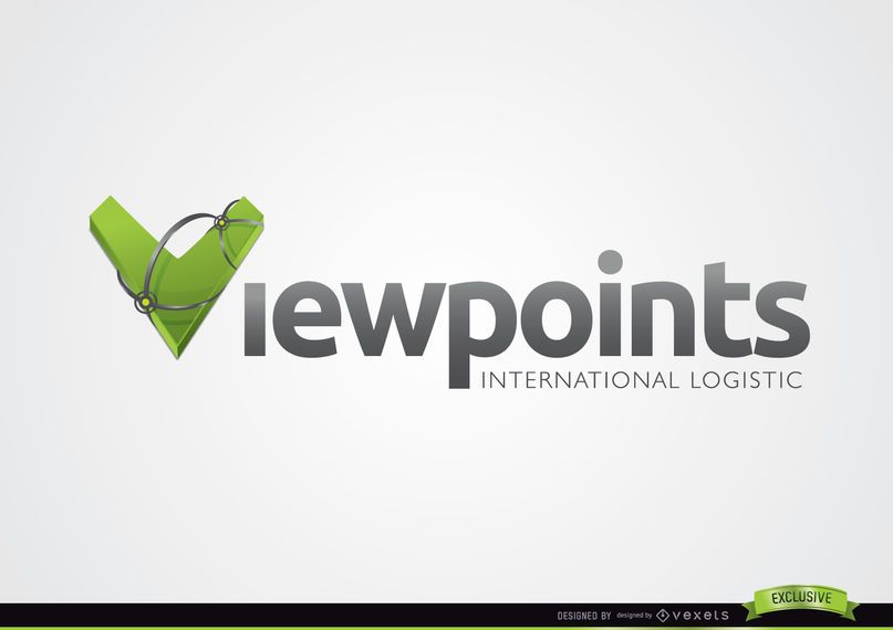 3D V Typography Logo Template 3D V Typography Logo Template