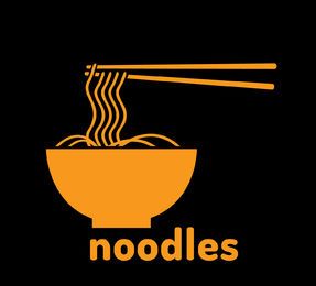 Noodles bowl vector logo Noodles bowl vector logo