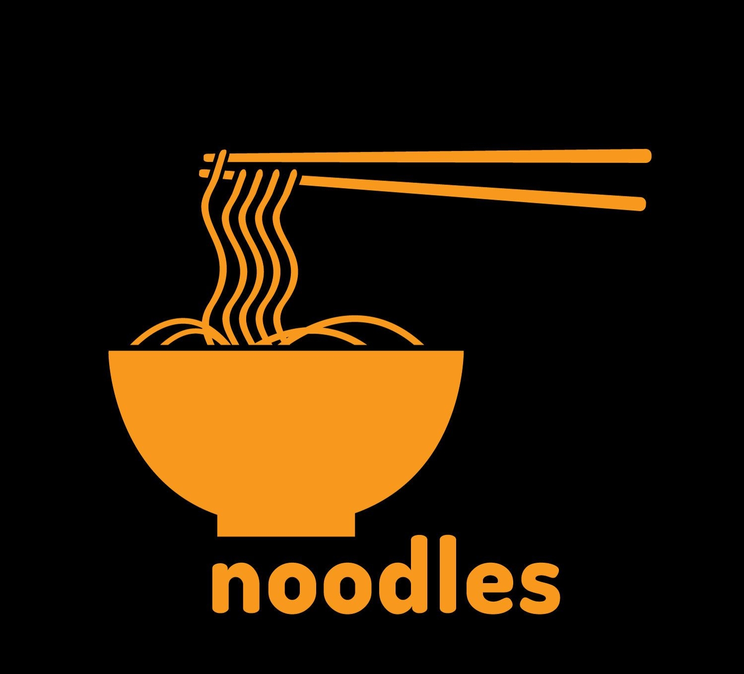 Logo de vector de tazón de fideos