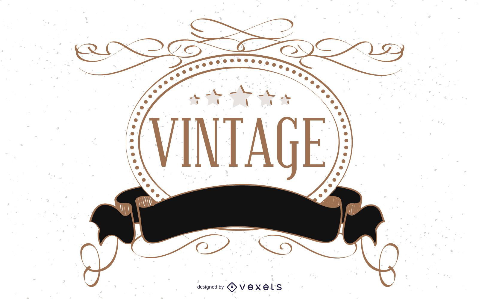 Free Vector of the Day #651: Vintage Ribbon Vector - Graphic