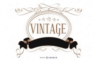 Decorative Vintage Label Template Vector Download