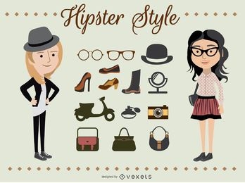 Hipster Girl Characters