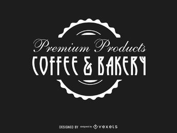 Selo do logotipo vintage da padaria de café