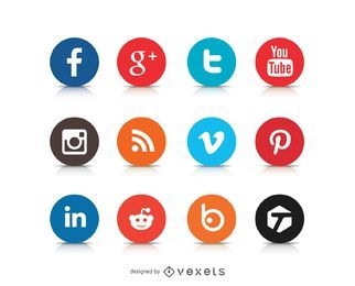 Logotipos de ícones de mídia social
