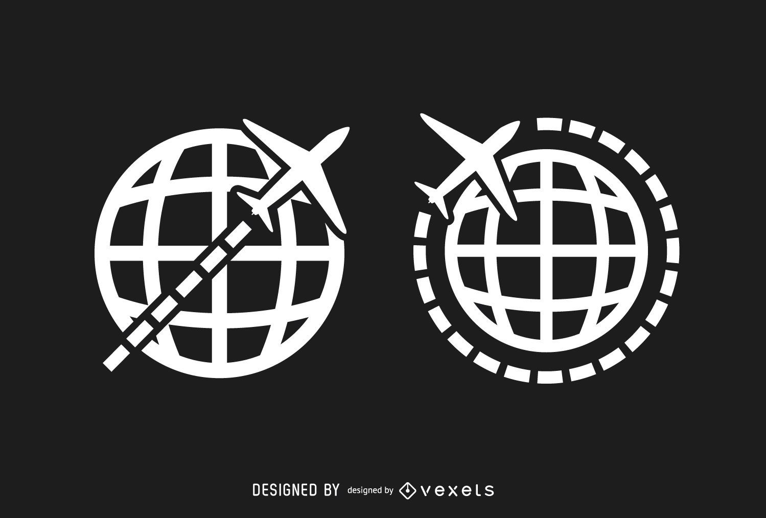 Globe Airplane Travel Logos