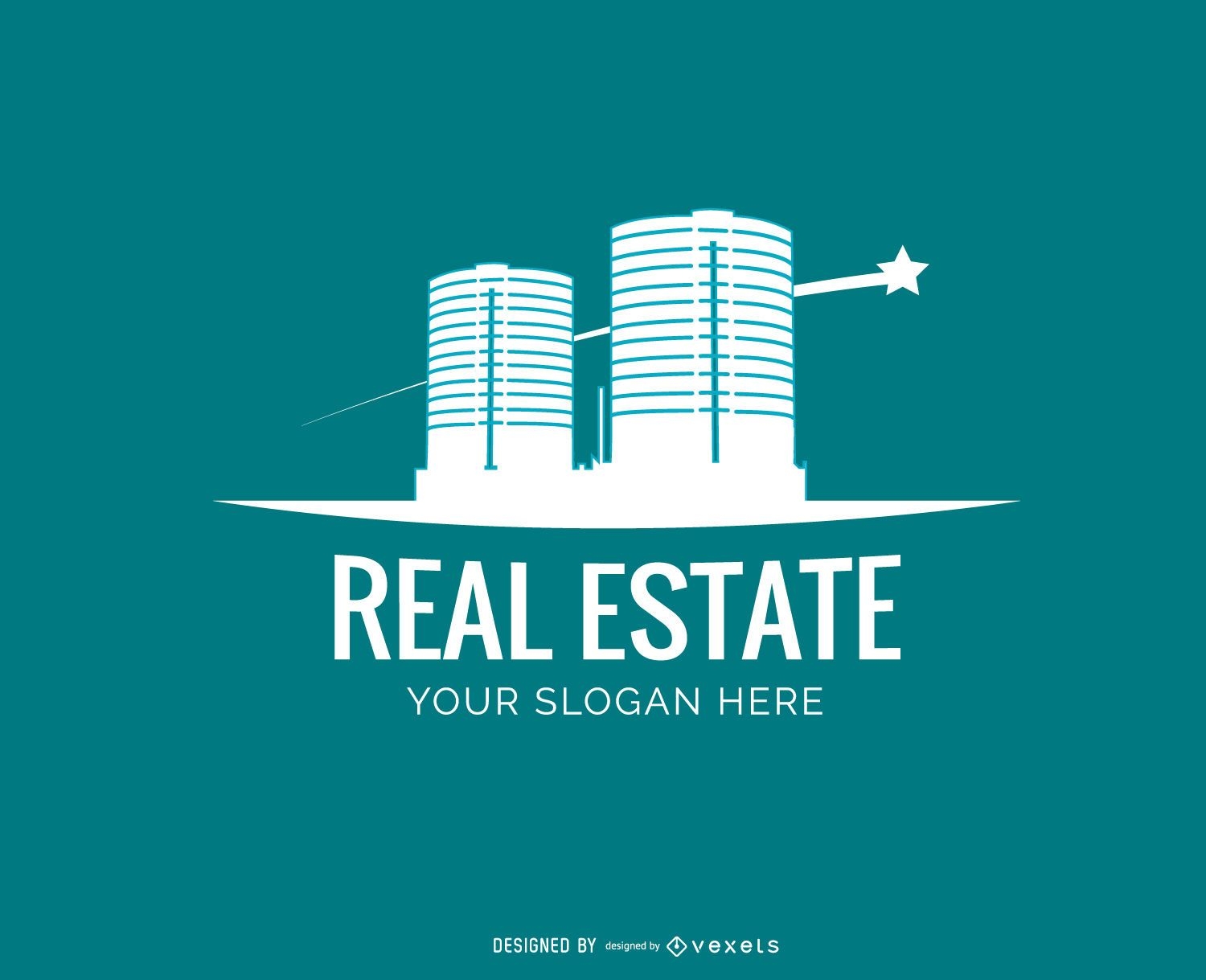 Modern Buildings Real Estate Logo