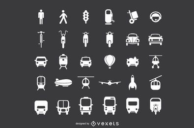 Transport Flat Icon Set 