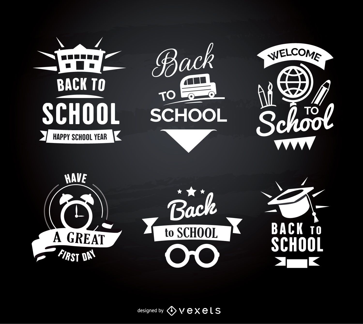 Emblemas de regreso a la escuela