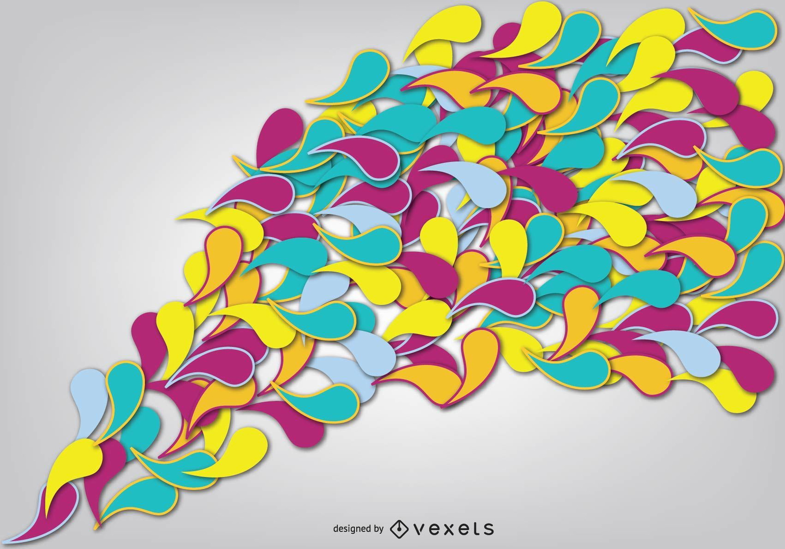 Flowing Multicolored Swirls Background