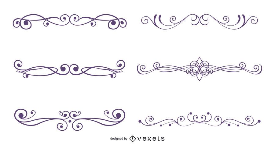 Calligraphic Ornate Decoration Set Calligraphic Ornate Decoration Set