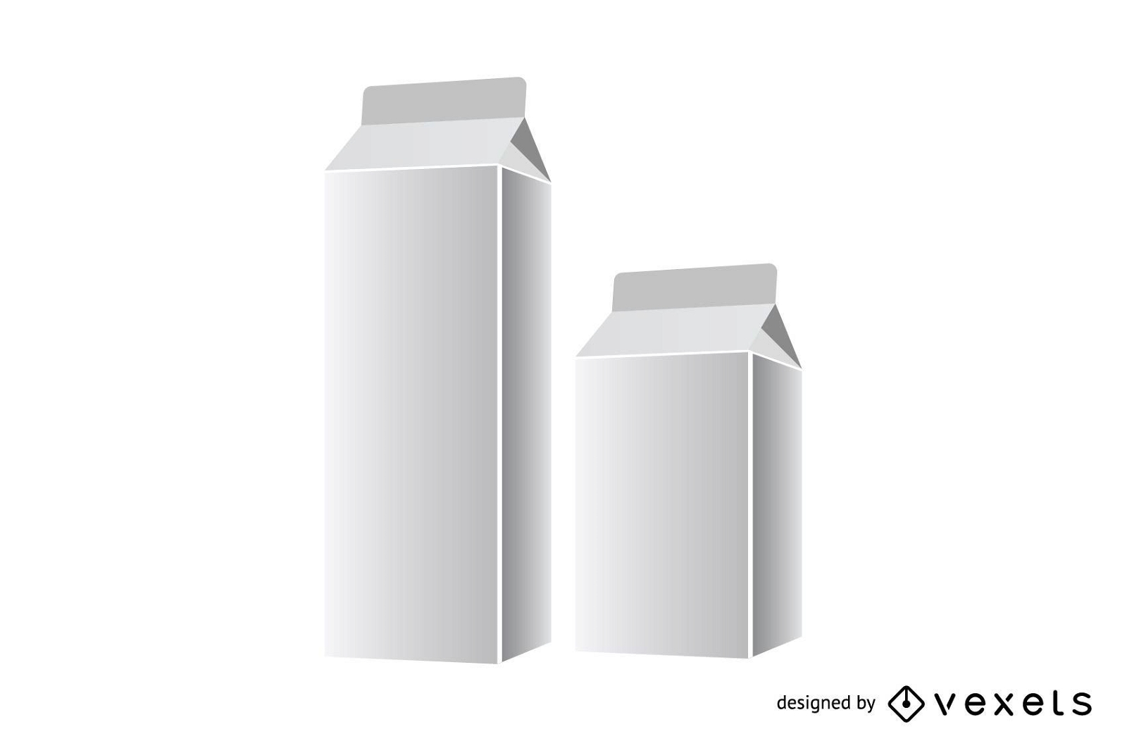 Hochglanzmilch-Verpackungsset