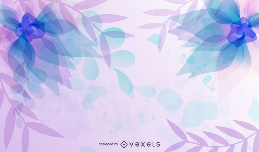 Colorful Flowers Watercolor Background Design Colorful Flowers Watercolor Background Design