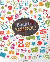 Back to school icons background Back to school icons background