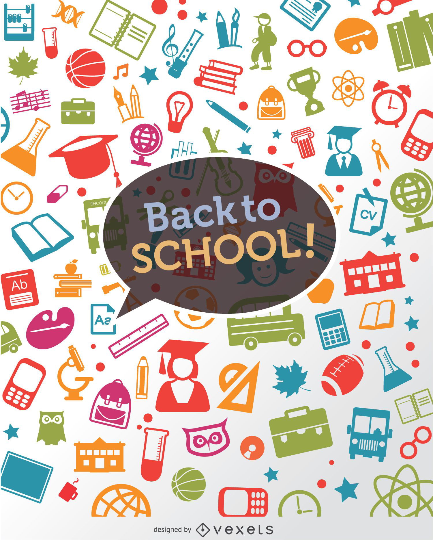Back to school icons background
