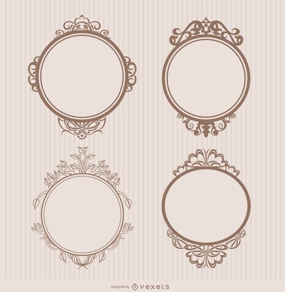 Frame ornamental badges Frame ornamental badges