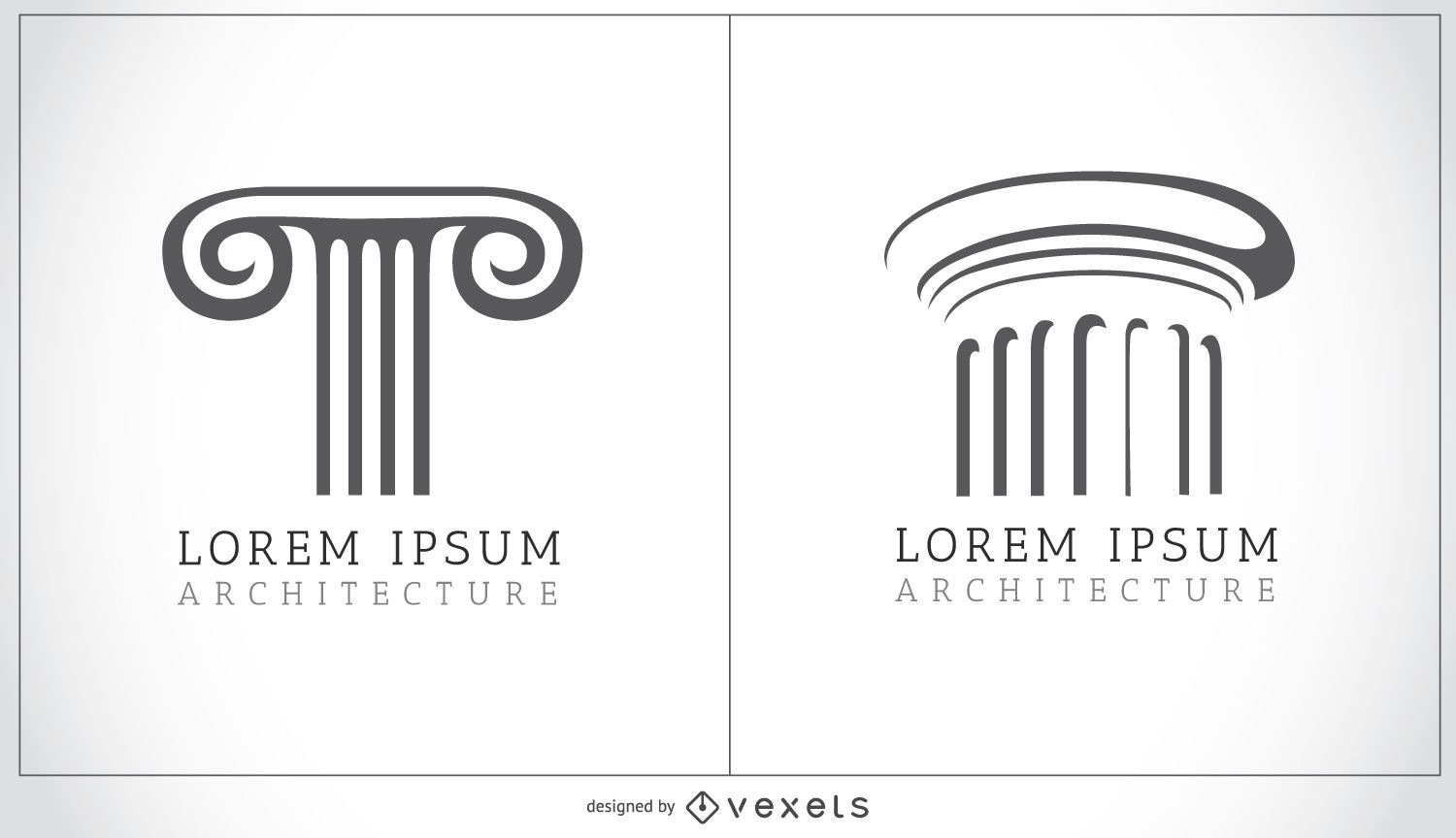 Doric and Ionic columns logo