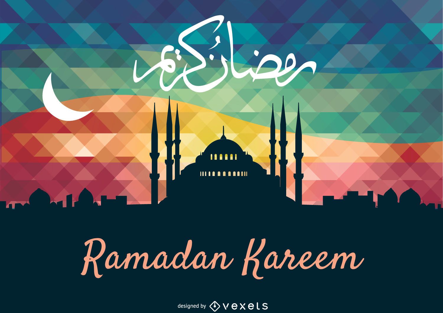 Cartão Ramadan Kareem Saudação